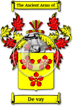 De vay Family Crest Download (jpg) Legacy Series - 150 DPI